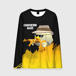 Лонгслив мужской Цыпленок с автоматом, цвет: 3D-принт