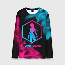 Мужской лонгслив Tomb Raider - neon gradient