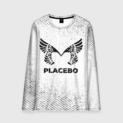 Мужской лонгслив Placebo с потертостями на светлом фоне