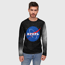 Лонгслив мужской Игорь Наса космос, цвет: 3D-принт — фото 2