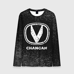 Лонгслив мужской Changan с потертостями на темном фоне, цвет: 3D-принт
