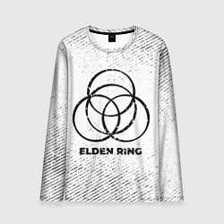 Лонгслив мужской Elden Ring с потертостями на светлом фоне, цвет: 3D-принт