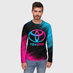 Лонгслив мужской Toyota - neon gradient, цвет: 3D-принт — фото 2
