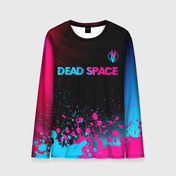Мужской лонгслив Dead Space - neon gradient: символ сверху