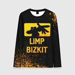 Лонгслив мужской Limp Bizkit - gold gradient, цвет: 3D-принт