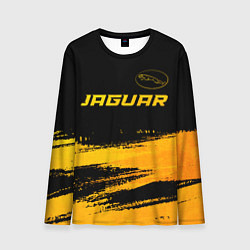 Лонгслив мужской Jaguar - gold gradient: символ сверху, цвет: 3D-принт