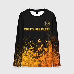 Мужской лонгслив Twenty One Pilots - gold gradient: символ сверху