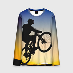 Лонгслив мужской Прыжок велосипедиста, цвет: 3D-принт