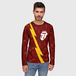 Лонгслив мужской Rolling Stones гитары и молния, цвет: 3D-принт — фото 2