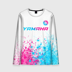 Лонгслив мужской Yamaha neon gradient style: символ сверху, цвет: 3D-принт