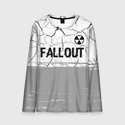 Лонгслив мужской Fallout glitch на светлом фоне: символ сверху, цвет: 3D-принт