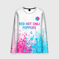 Лонгслив мужской Red Hot Chili Peppers neon gradient style: символ, цвет: 3D-принт