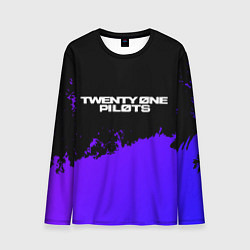 Лонгслив мужской Twenty One Pilots purple grunge, цвет: 3D-принт