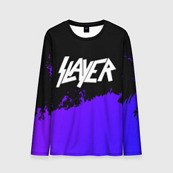 Мужской лонгслив Slayer purple grunge