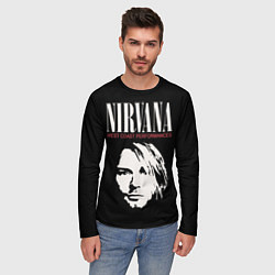 Лонгслив мужской Nirvana - Kurt Cobain, цвет: 3D-принт — фото 2