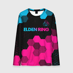 Мужской лонгслив Elden Ring - neon gradient: символ сверху