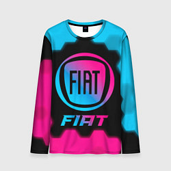 Лонгслив мужской Fiat - neon gradient, цвет: 3D-принт