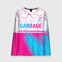 Лонгслив мужской Garbage neon gradient style: символ сверху, цвет: 3D-принт