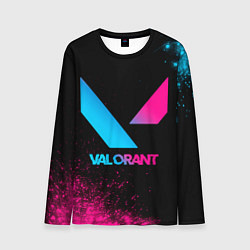 Мужской лонгслив Valorant - neon gradient