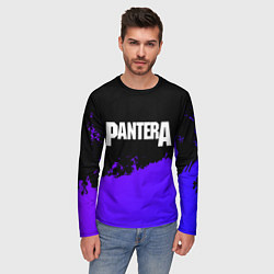 Лонгслив мужской Pantera purple grunge, цвет: 3D-принт — фото 2