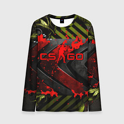 Мужской лонгслив CS GO red logo