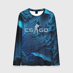 Лонгслив мужской CS GO ice logo, цвет: 3D-принт