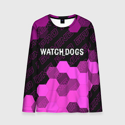 Лонгслив мужской Watch Dogs pro gaming: символ сверху, цвет: 3D-принт