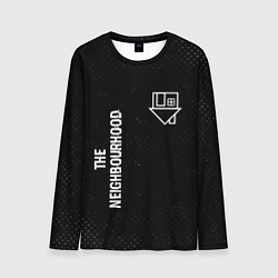 Лонгслив мужской The Neighbourhood glitch на темном фоне: надпись,, цвет: 3D-принт