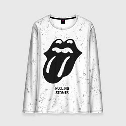 Лонгслив мужской Rolling Stones glitch на светлом фоне, цвет: 3D-принт