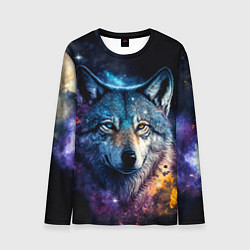 Лонгслив мужской Космический звездный волк, цвет: 3D-принт