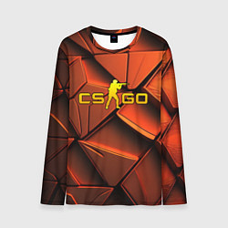 Лонгслив мужской CSGO orange logo, цвет: 3D-принт