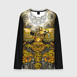 Лонгслив мужской Золотой орёл - славянский орнамент, цвет: 3D-принт
