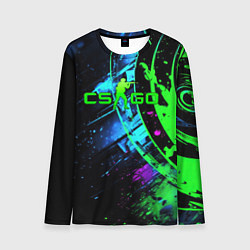 Мужской лонгслив CS GO green black style
