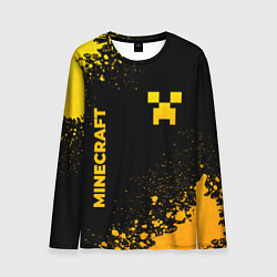 Лонгслив мужской Minecraft - gold gradient: надпись, символ, цвет: 3D-принт