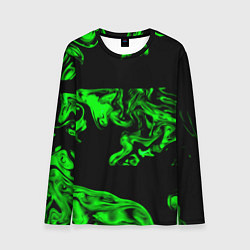 Лонгслив мужской Зеленый светящийся дым, цвет: 3D-принт