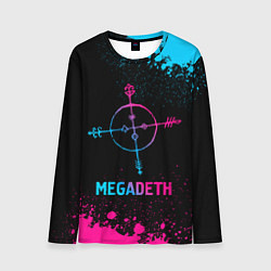Лонгслив мужской Megadeth - neon gradient, цвет: 3D-принт