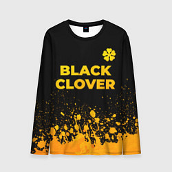 Лонгслив мужской Black Clover - gold gradient: символ сверху, цвет: 3D-принт