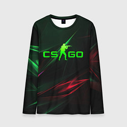 Мужской лонгслив CSGO green logo