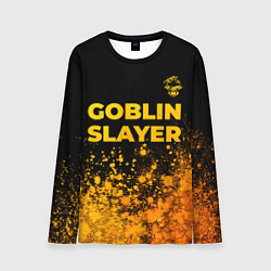 Лонгслив мужской Goblin Slayer - gold gradient: символ сверху, цвет: 3D-принт