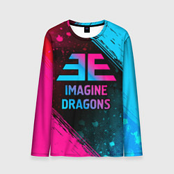 Лонгслив мужской Imagine Dragons - neon gradient, цвет: 3D-принт