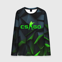 Лонгслив мужской CSGO green texture logo, цвет: 3D-принт