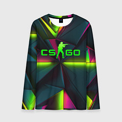 Мужской лонгслив CS GO green neon