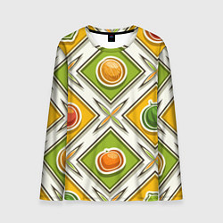 Мужской лонгслив Fruits and berries pattern