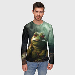 Лонгслив мужской Большая жаба Пепе, цвет: 3D-принт — фото 2