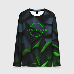 Лонгслив мужской Starfield black green logo, цвет: 3D-принт