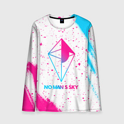 Мужской лонгслив No Mans Sky neon gradient style