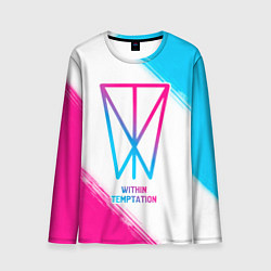 Мужской лонгслив Within Temptation neon gradient style