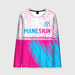 Лонгслив мужской Maneskin neon gradient style: символ сверху, цвет: 3D-принт