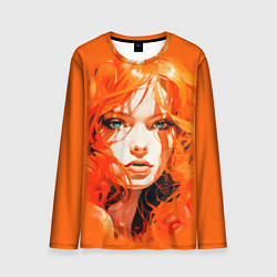 Лонгслив мужской Огненная красотка, цвет: 3D-принт