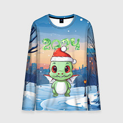 Лонгслив мужской Год дракона 2024, цвет: 3D-принт